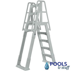 A-Frame Above Ground Swimming Pool Ladder with Top Step