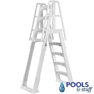 A-Frame Above Ground Swimming Pool Ladder with Top Step