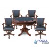 Walnut Kingston 3-In-1 Poker Table with Chairs