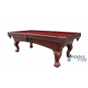 Westport 8' Antique Walnut Slate Pool Table With Red Felt