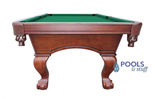 Westport 8' Antique Walnut Slate Pool Table With Green Felt