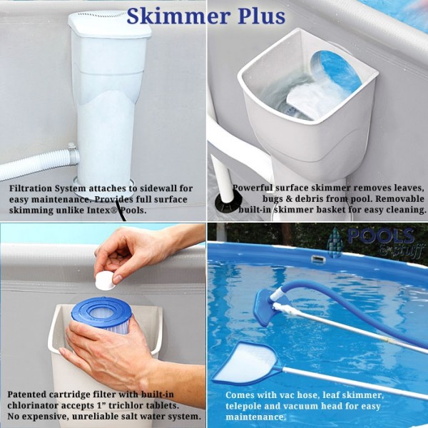 Rectangle - Soft-Sided Above-Ground Pool Kits - Skimmer Plus